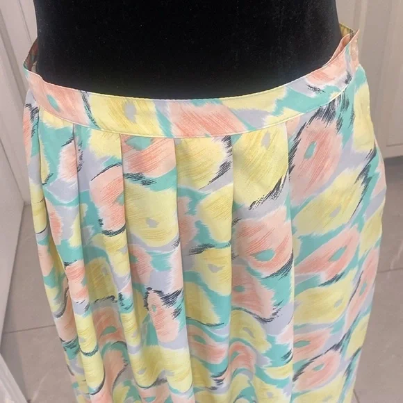 VINTAGE Mister Leonard 1980/81 Floral Pastel SKIRT SET See Size Below - Picture 11 of 17